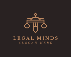 Jurist - Law Firm Sword Justice Scale logo design
