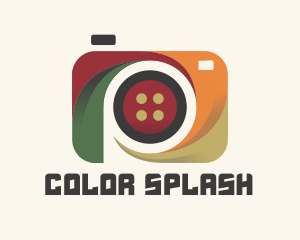 Colorful Camera Button logo design