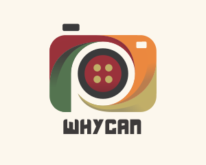 Sewing - Colorful Camera Button logo design