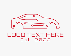 Race - Techno Car Circuit logo design