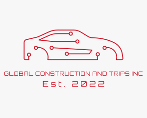 Trip - Techno Car Circuit logo design