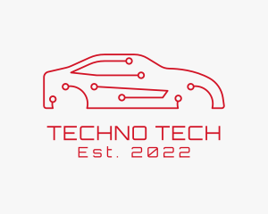 Techno - Techno Car Circuit logo design