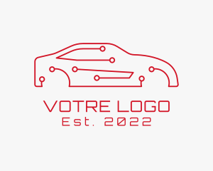 Racing - Techno Car Circuit logo design