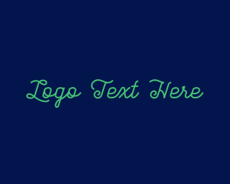 Green Stylish Text Logo