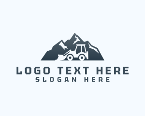 Excavation - Mountain Digger Construction logo design