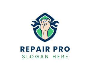 Handyman Repair Wrench Maintenance logo design