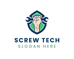 Handyman Repair Wrench Maintenance logo design