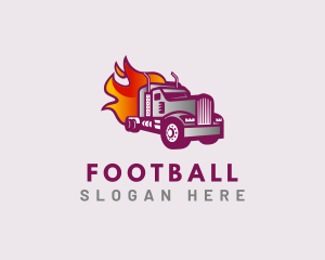 Vehicle - Flaming Truck Courier logo design