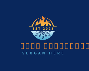 Thermal - Fire Ice Air Conditioning logo design