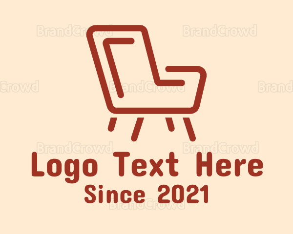 Minimalist Barrel Chair Logo