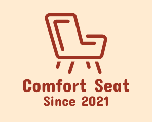 Minimalist Barrel Chair logo design