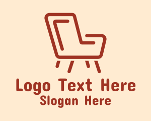 Minimalist Barrel Chair Logo