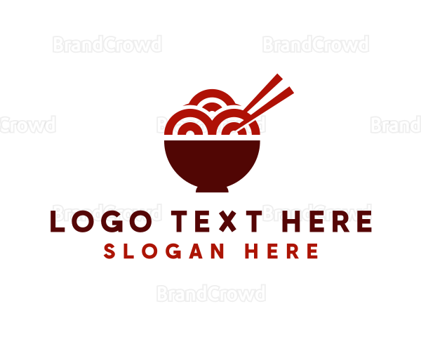 Asian Rice Noodle Bowl Logo