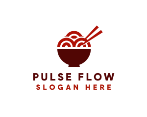 Asian Rice Noodle Bowl logo design