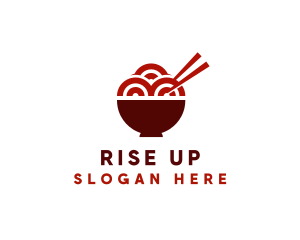 Asian Rice Noodle Bowl logo design