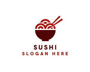 Asian Rice Noodle Bowl logo design