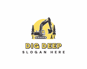 Heavy Equipment Excavation logo design