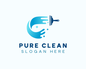 Wiper Squeegee Cleaning logo design