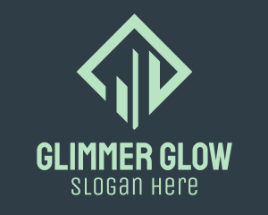 Shimmer - Green Skyscraper Glare logo design