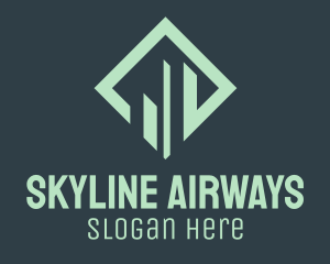 Green Skyscraper Glare  logo design