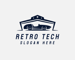 Retro Convertible Car logo design