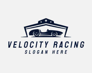 Retro Convertible Car logo design