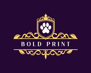 Royal Paw Print logo design