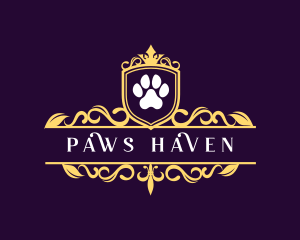 Royal Paw Print logo design