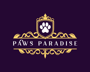 Royal Paw Print logo design