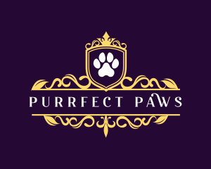 Royal Paw Print logo design