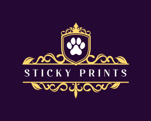 Royal Paw Print logo design