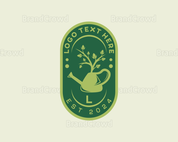 Watering Can Landscaping Logo