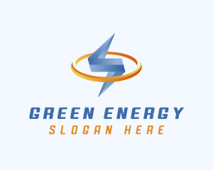 Gradient Thunder Energy logo design