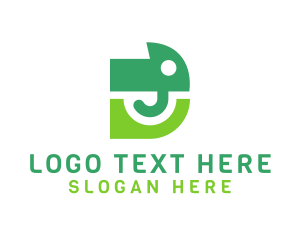 Trunk - Abstract Green Elephant D logo design