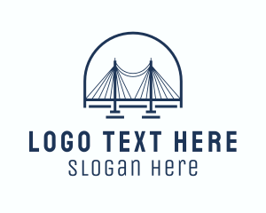 Harbour Bridge - Blue Bridge Architecture logo design