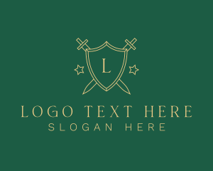 Medieval - Medieval Shield Sword logo design