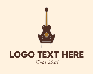 Drum Teacher - Guitar Accent Chair logo design