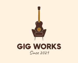 Gig - Guitar Accent Chair logo design