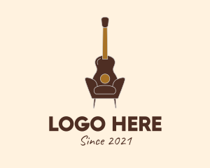 Musical Instrument - Guitar Accent Chair logo design
