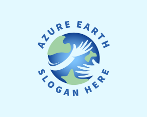 Earth Hug Hands logo design