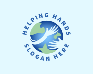 Hands - Earth Hug Hands logo design