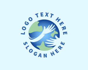 Earth Hug Hands Logo