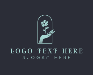 Palm - Floral Hand Beauty logo design