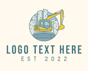 Builder Construction Digger logo design