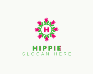 Tulip Wreath Decor Logo