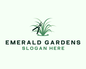 Lawn Grass Cutter logo design