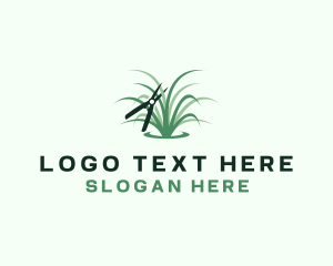 Lawn Grass Cutter Logo