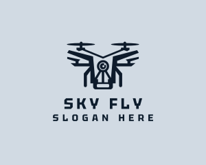 Drone Camera Quadcopter logo design