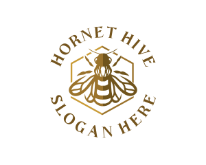 Hornet - Honey Bee Wings logo design