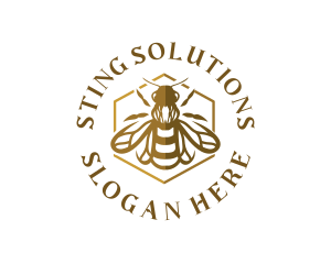Sting - Honey Bee Wings logo design